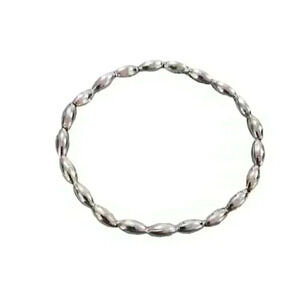 Child's Silver toned plastic bracelet-stretchy and very light 2.5 inches